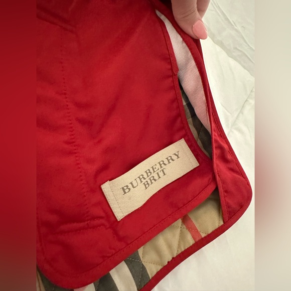 Burberry Red Quilted Jacket - Picture 12 of 16